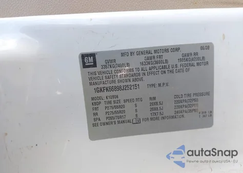 2008 GMC Yukon Xl 1500 Denali from USA, damaged, VIN 1GKFK66898J252151